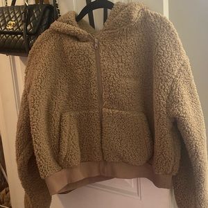 Skims teddy zip up hoodie new without tags!!